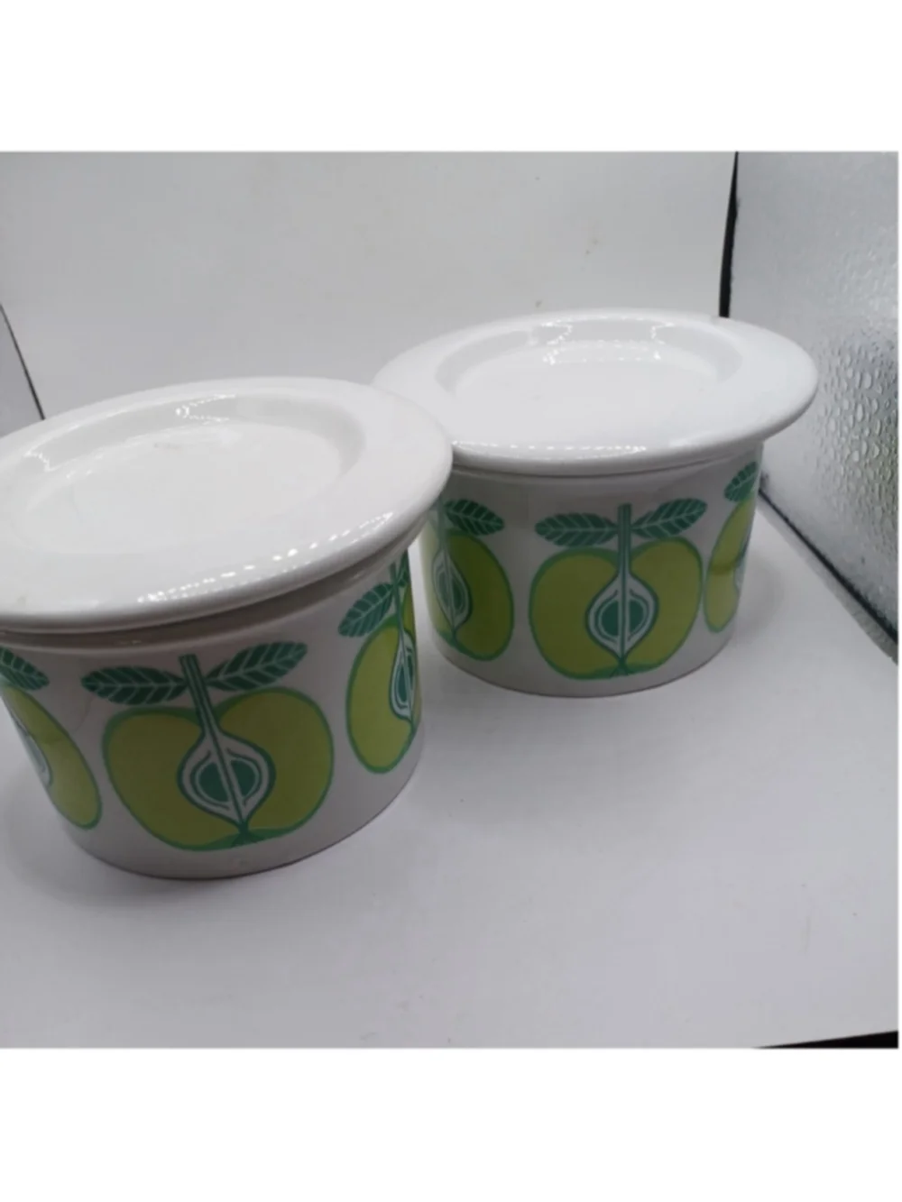 Arabia Finland Apple Jam Jars x 2